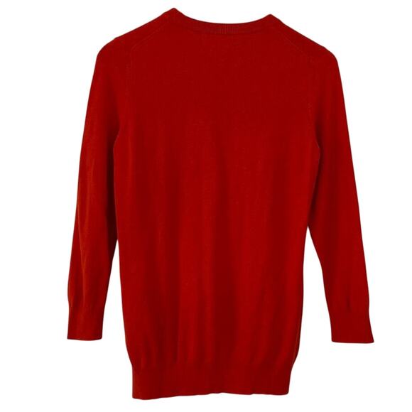 Banana Republic Silk Blend Carpe Diem Crew Long Sleeve Bitter Orange Sweater, M - Picture 2 of 9